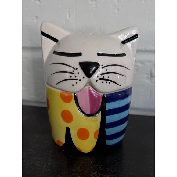 Stacking Cat Salt & Pepper by Gift Craft 2008 By Romero Britto - Picture 1 of 6